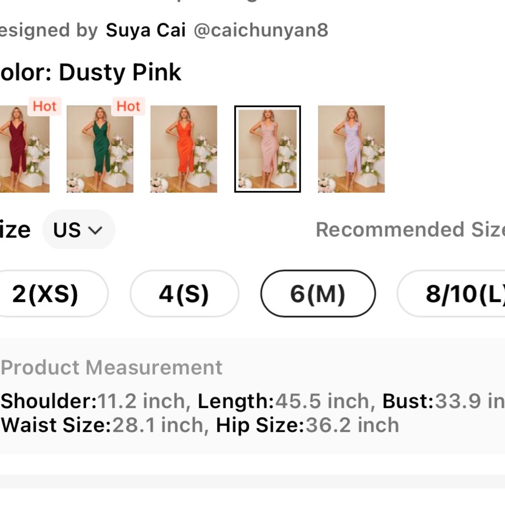 Dusty pink midi dress with slit - Picture 3 of 3